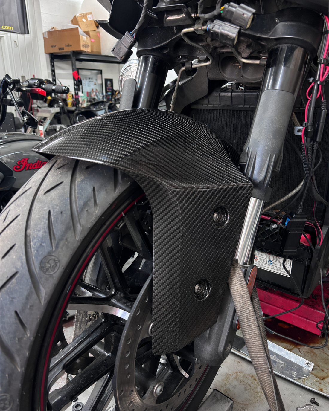 Street Racer & Racer Carbon Fiber Front Fender – Indian Challenger