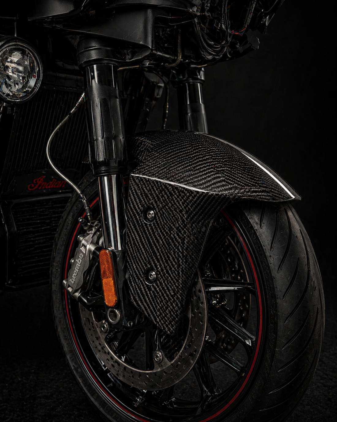 Street Racer & Racer Carbon Fiber Front Fender – Indian Challenger