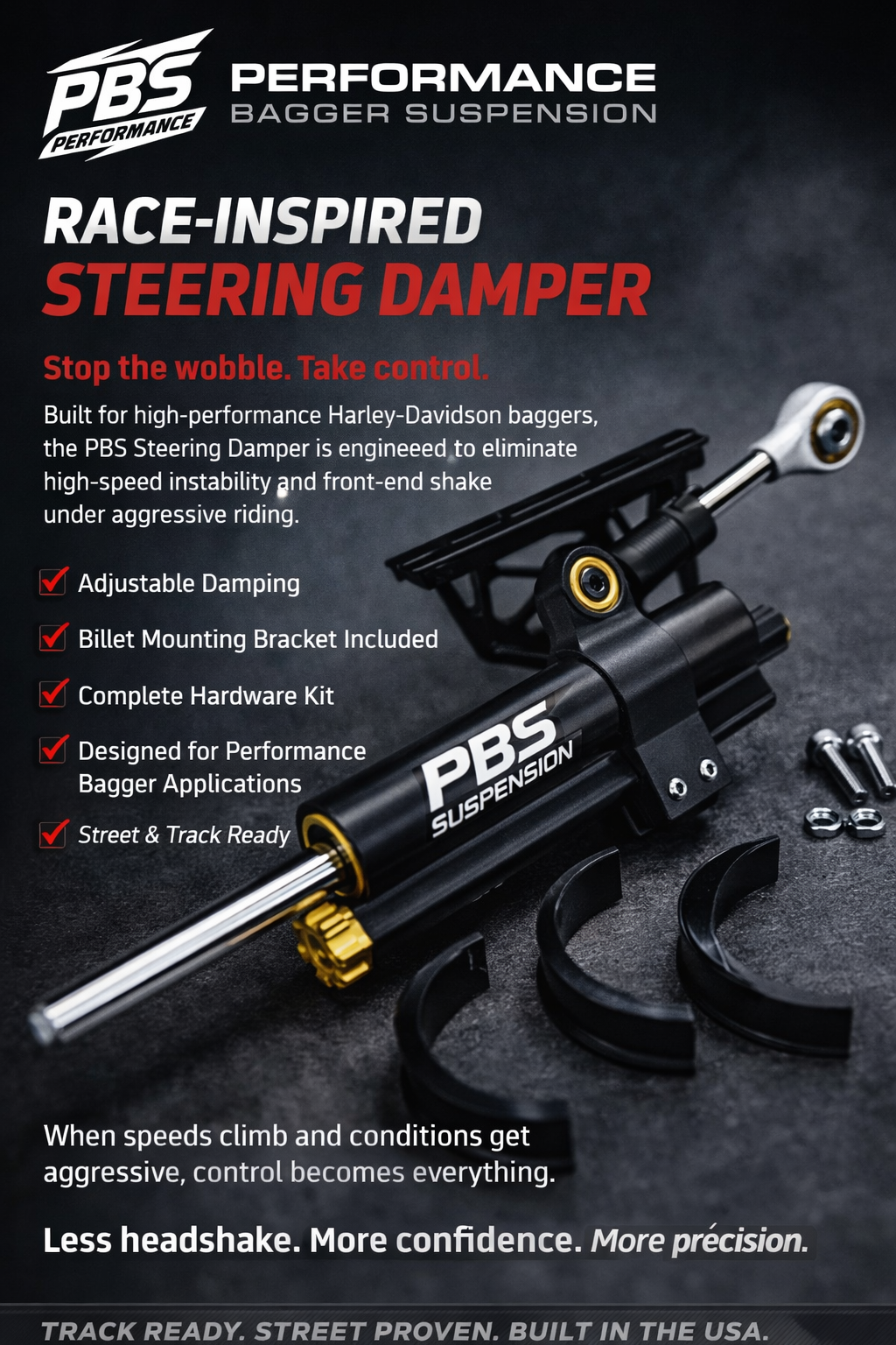 Harley Touring Performance Steering Damper Kit