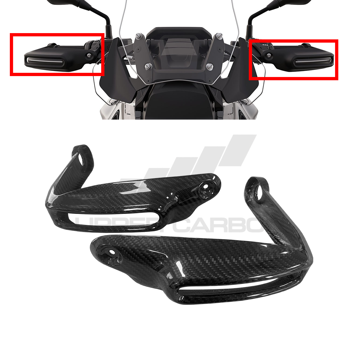 BMW R1300 GS/GSA Carbon Fiber Handguards — image 5