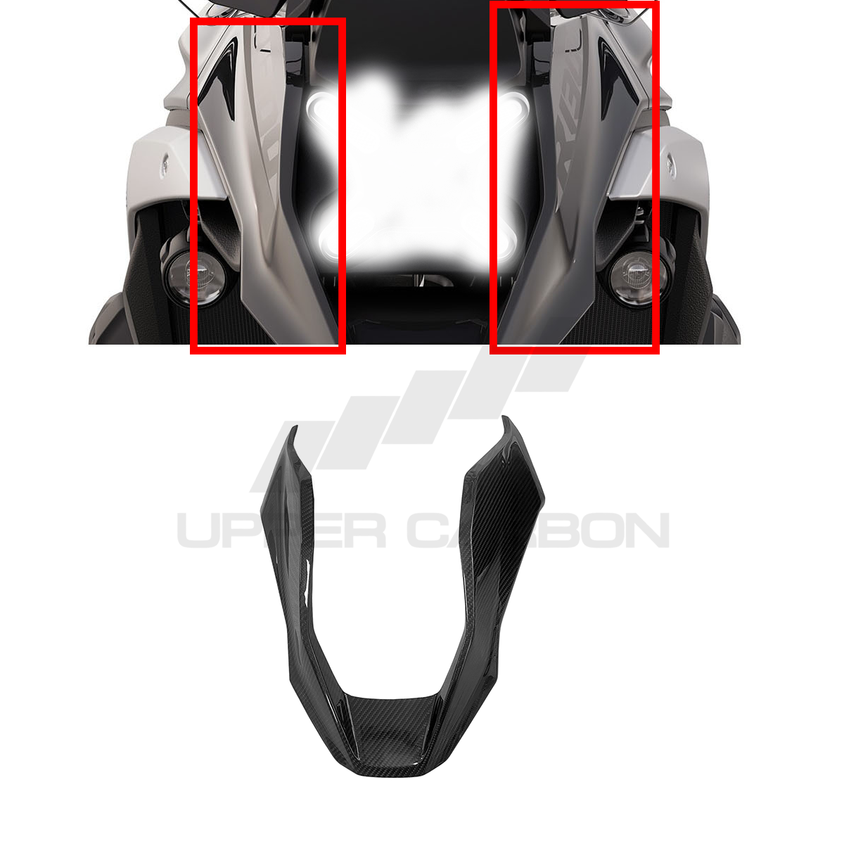 BMW R1300 GS/GSA Carbon Fiber Front Nose Fairing — image 2